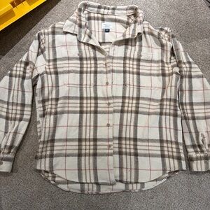 American Eagle Plaid Button-Up Shacket